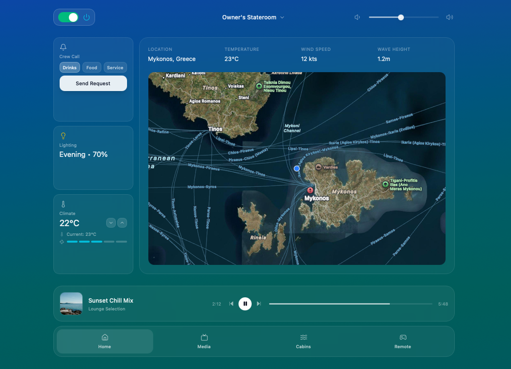 LAVIE Interface on iPad
